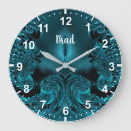 Relógio Grande BRAD ~ WOW! Padrão Fratural Verde e Preto ~