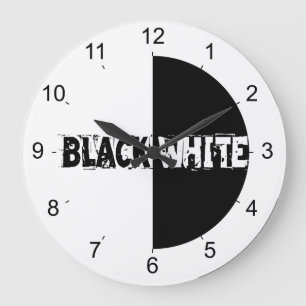 Relógio Grande Branco E Preto