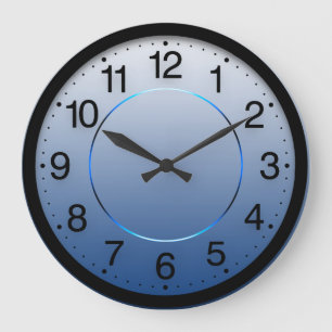 Relógio Grande Branco Ombre Marinho Azul do Minimalismo da Empres