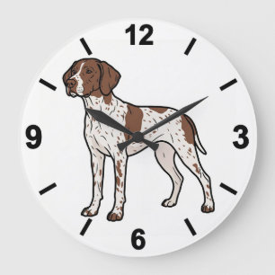 Relógio Grande Braque Francais Dog Wall Clock Pet Home Decor