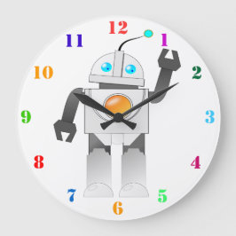RELÓGIO GRANDE BRINQUEDOS DE ROBÔ COM NÚMEROS COLORIDOS
