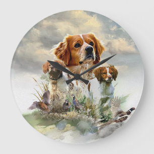 Relógio Grande Brittany Spaniels, French Brittany, Bird dog