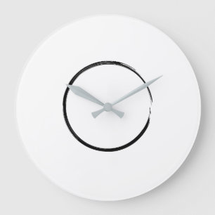 Relógio Grande Brush stroke circle, zen circle, minimalist