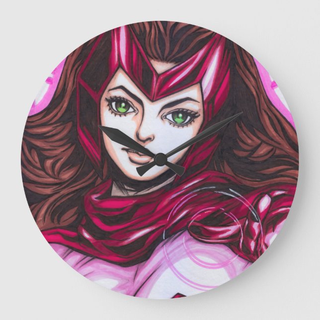 Relógio Grande Bruxa Escarlate ~ Wanda Maximoff (Frente)