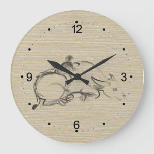 Relógio Grande Búfalo de água, criança chinesa de boi, aniversári