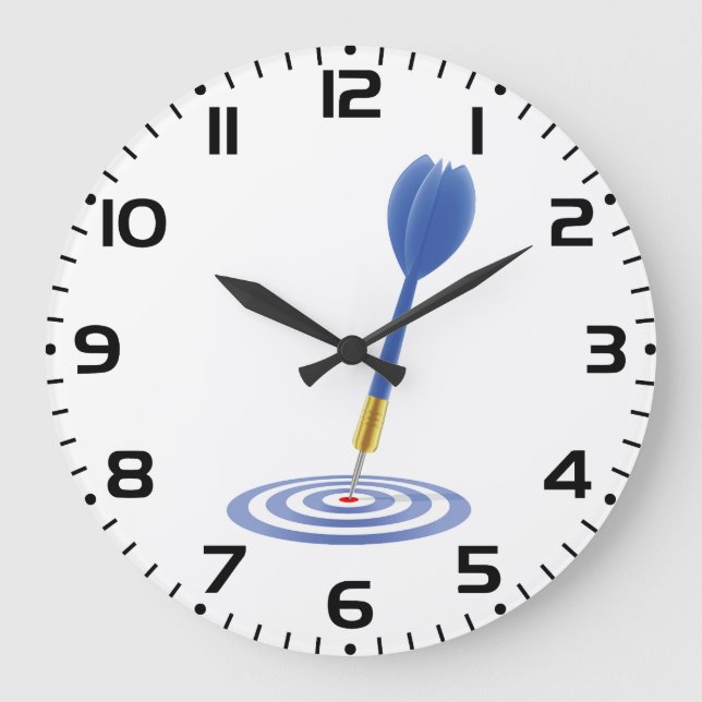 Relógio Grande Bullseye Hit Blue Dart on Target (Frente)