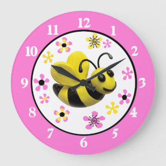 Relógio Grande Bumble Bee Baby Girl Chá