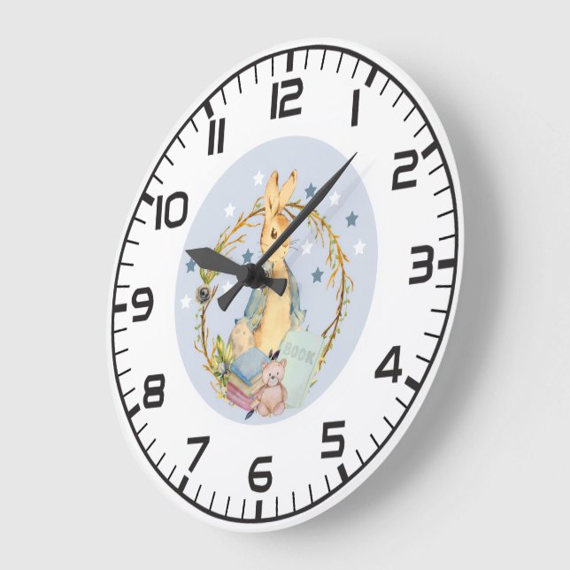 Relógio Grande Bunny Rabbit Wall Clock  (Ângulo)