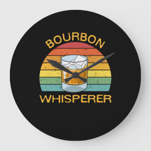 Relógio Grande Burbon Whisperer Whiskey Bourbon Bebendo Gift
