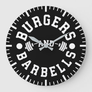 Relógio Grande Burgers e Barbeldes - Motivação de Workout Engraça