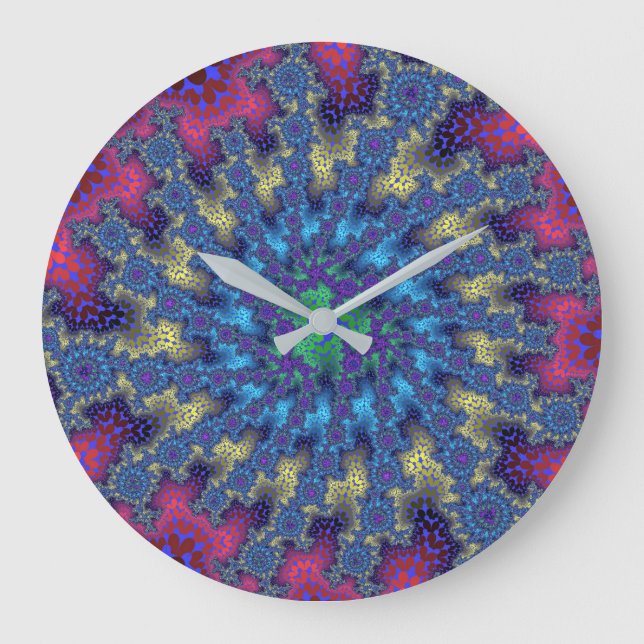 Relógio Grande Burst de Seafoam Rosa (Frente)