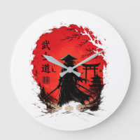 Bushido Guerreiro Samurai Lua Vermelha Japonês Vin