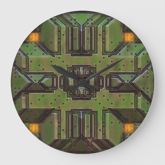 Relógio Grande C.C. Tec 6 Wall Clocks e opções numéricas (Frente)