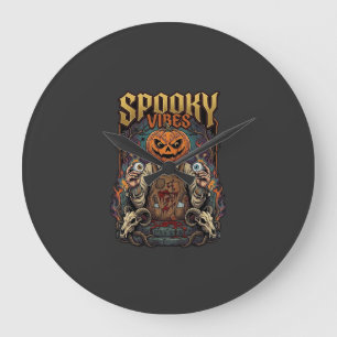 Relógio Grande Cabeça de Abóbora de Halloween Spooky Vires Segura