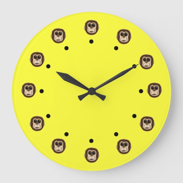 Relógio Grande Cabeças de Macacos (Frente)