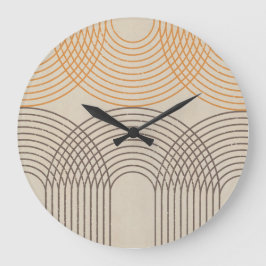 Relógio Grande Cabos de Parede de Linhas Texturizadas Neutras