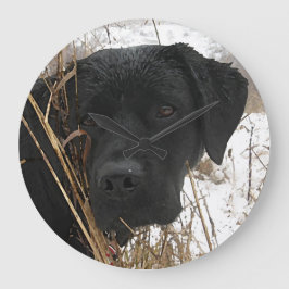 Relógio Grande Caça tardia da temporada - Preto Lab - Labrador