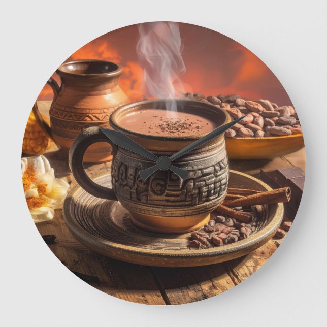 RELÓGIO GRANDE CACAU - CHOCOLATE QUENTE (Frente)