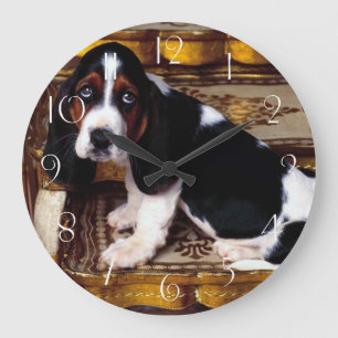 Relógio Grande Cachorro de Basset