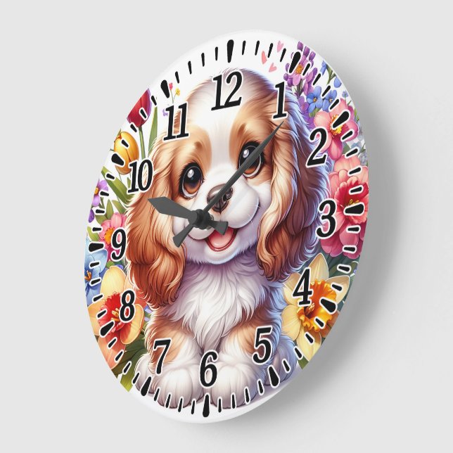 Relógio Grande Cachorro feliz (Ângulo)
