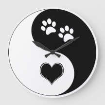 Cachorro Lover Yin Yang Hear e Paw Prints