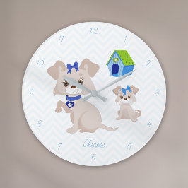 Relógio Grande Cachorro-Mamãe-Cachorro Adorável com Puppy