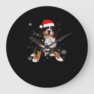 Relógio Grande Cachorro Montanhês Bernês Engraçado Ilumina o Nata