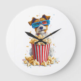 Relógio Grande Cachorro Pipoca � Noite de Filme Cachorro