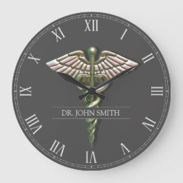 Relógio Grande Caduco Médico 3D Holográfico Chrome