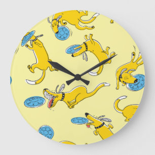 Relógio Grande Cães com atividade: padrão desportivo de frisbeije