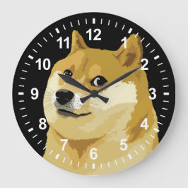 Relógio Grande Cães Dogecados À Bolsa De Lua Crypto Hodl