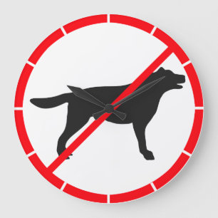 Relógio Grande Cães proibidos!