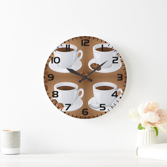 Relógio Grande Café com feijão e chocolate (Criador carregado)