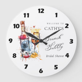 Relógio Grande Café da Manhã com Champanhe e Chuveiro Nupcial de 