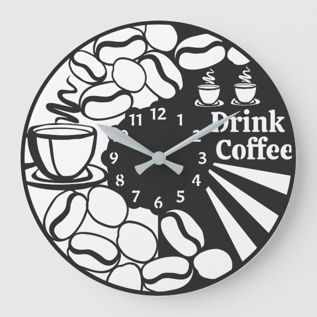 Relógio Grande Café De Bebida (Frente)
