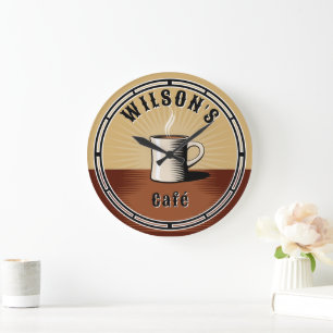 Relógio Grande Café De Café Com Estilo Vintage Arts E Artesanatos