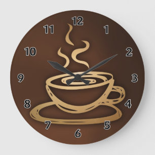 Relógio Grande Café em meu copo
