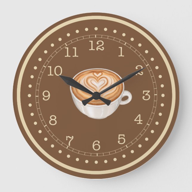 Relógio Grande Café Latte (Frente)