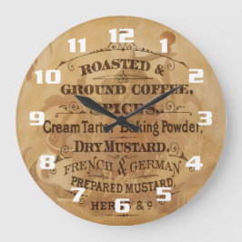 Relógio Grande Café Vintage e cozinha exclusiva russa