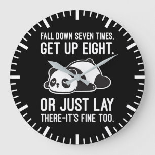 Relógio Grande Cai Sete Vezes, Levanta Oito - Panda Preguiçosa