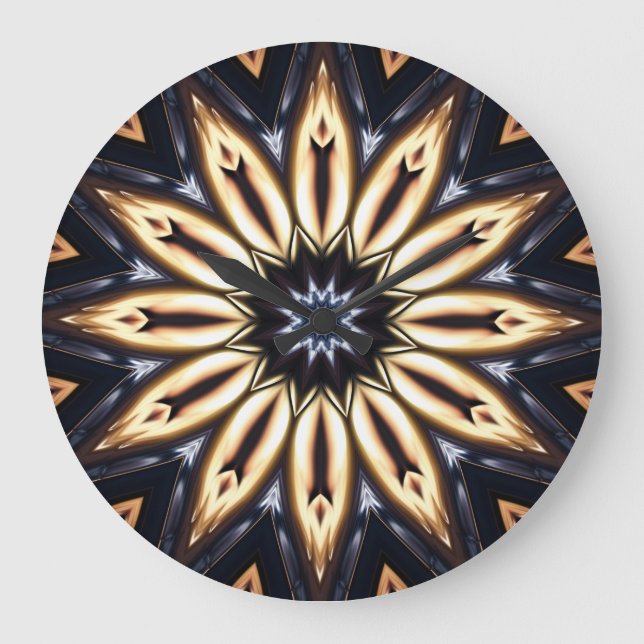 Relógio Grande Caleidoscópio Art 16, Wall Clocks e Opções Numerai (Frente)