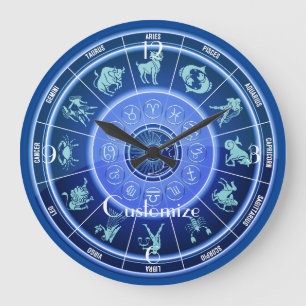 Relógio Grande Calendário de Astrologia de Sinal Sun Zodiac Thun