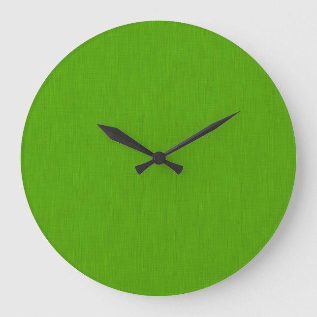 Relógio Grande Calm & simple lime green textured background  (Frente)