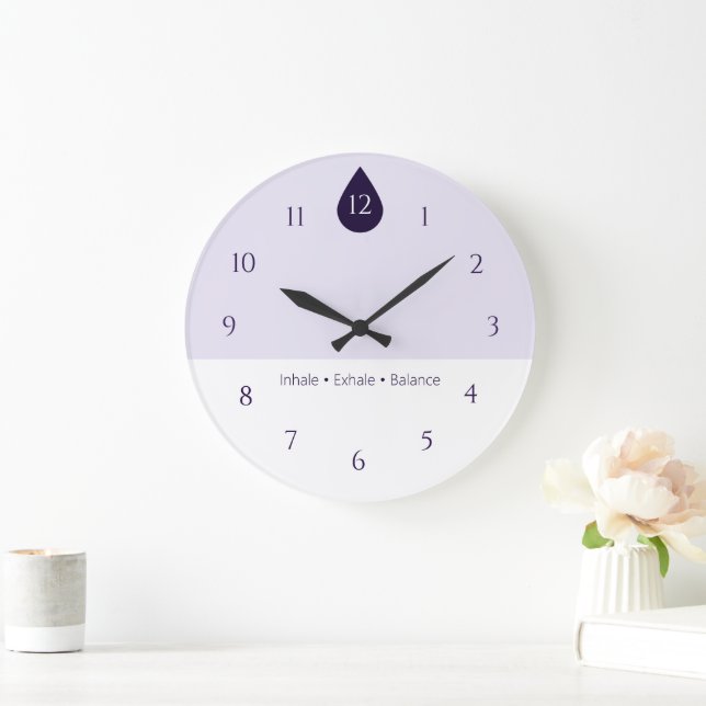 Relógio Grande Calm Yoga Wall Clock (Lar)