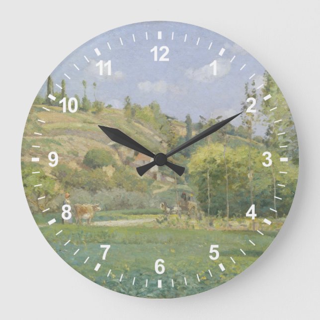 Relógio Grande Camille Pissarro | um Cowherd em Valhermeil, (Frente)