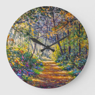 Relógio Grande Caminho do Impressionismo: Aquarela da Floresta Su