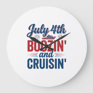 Relógio Grande Camisa de Barco Vintage Boozin e Cruisin de 4 de J