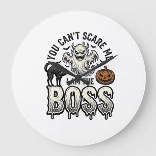 Relógio Grande Camisa de Boss de Fantasma de Gravura Vintage de H