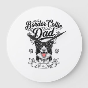 Relógio Grande Camisa de cachorro com gravação vintage de pai Bor