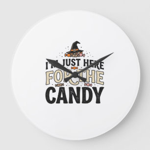 Relógio Grande Camisa de Chapéu de Bruxa de Doces de Halloween Vi